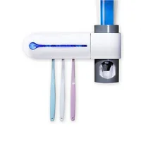 

110V-220V Uv Toothbrush Cleaner Sanitizer Sterilizer Holder Automatic Toothpaste Dispenser