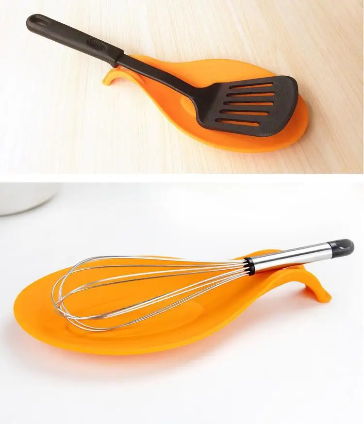 Wholesale eco-friendly heat resistant kitchen utensil silicone spoon holder