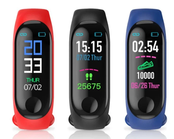 2019 Amazon Top seller  0.96 OLED M3 sport smart watch band smart fitness with ip67 waterproof from Manufacturer