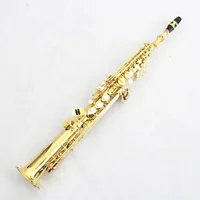 

OEM Orchestra Mouthpiece Good Carving Best Price Saxofon Saksofon Full Stock Bb Key Tone Brass Gold Straight Soprano Saxophone