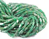 14 Inches 10-11mm Natural Dark Emerald Green Smooth Jade Cut Rectangle Beads