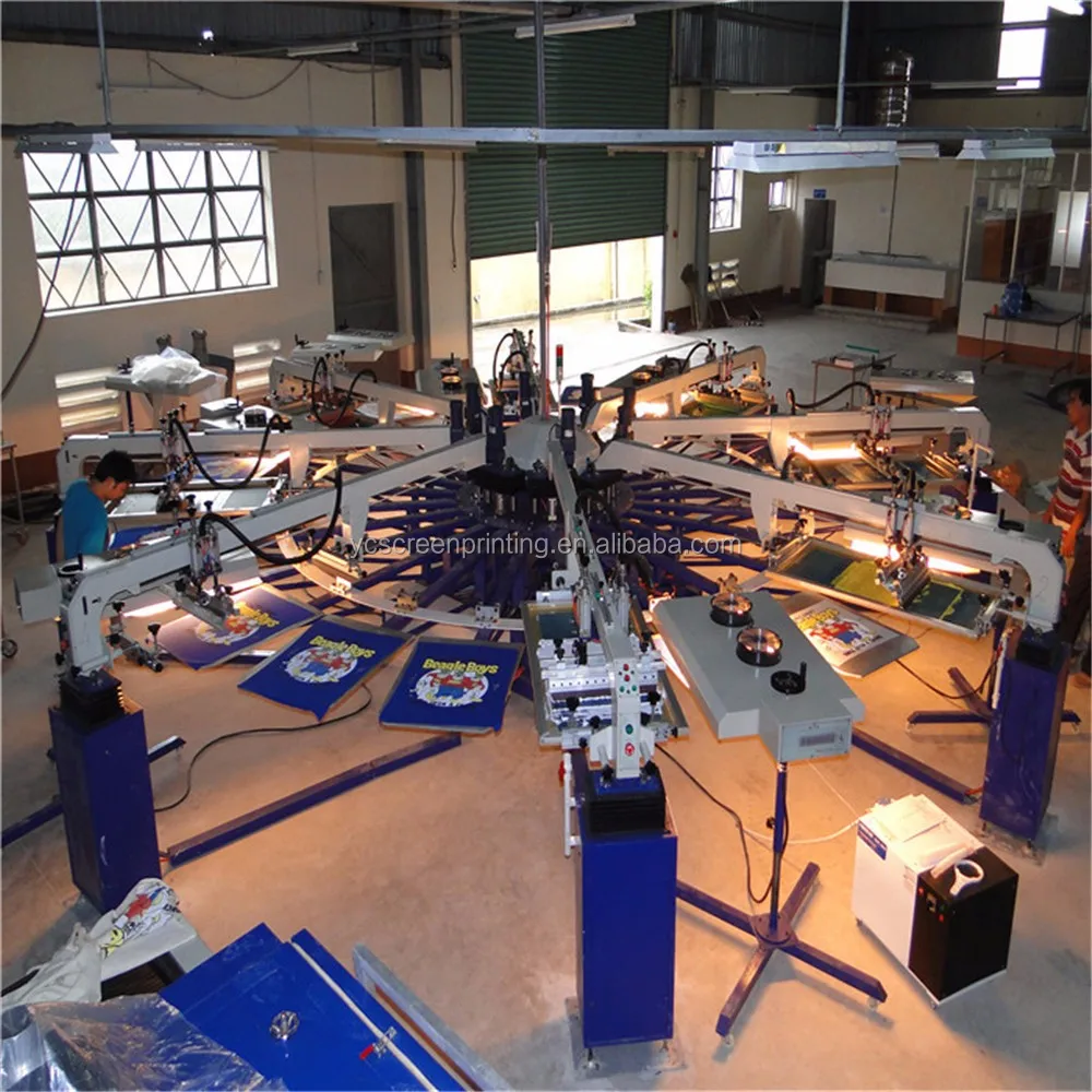 New Upgrade Carousel 4/6/8 Color Silk Screen Printing Machine With Micro Computer For T Shirt