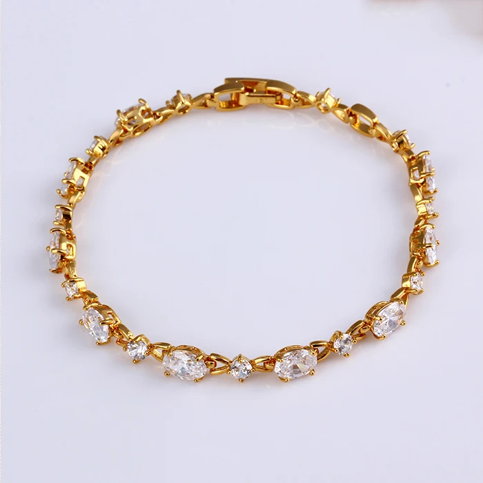 

71811 xuping 24k diamond Tennis Bracelet, women fashion gemstone bracelet