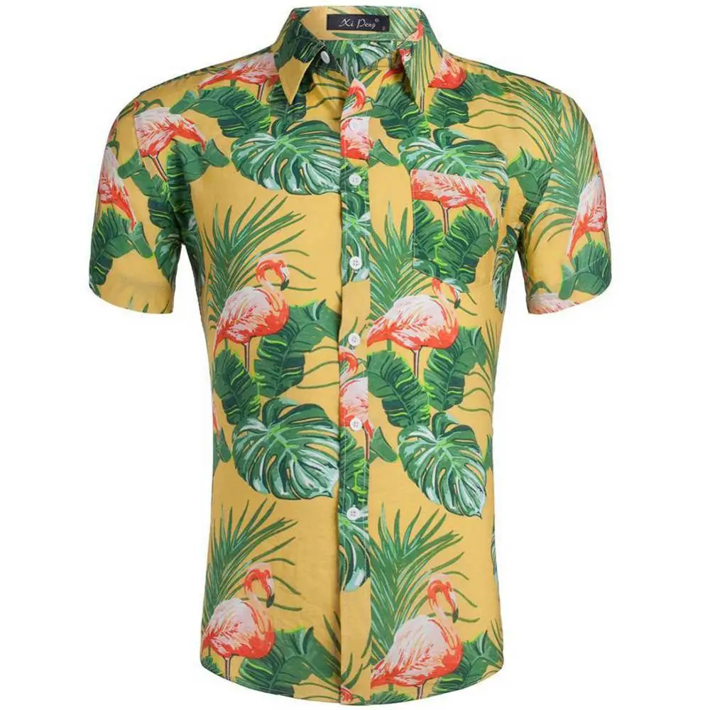 

New Fashion Floral Printed Beach T Shirt Mens Hawaiian Summer Short Sleeve Men Brand Clothing Casual Loose Cotton Shirts, Etc(all colors)