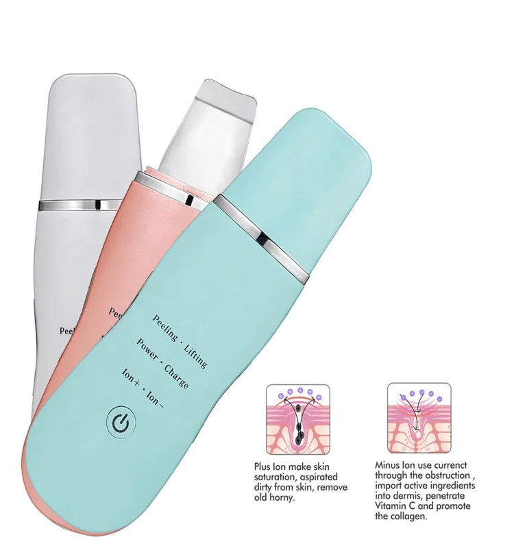 

Skin Scrubber, Ion Facial Lifting and Tightening Pores Deep Cleansing Blackhead Remover Cleanser