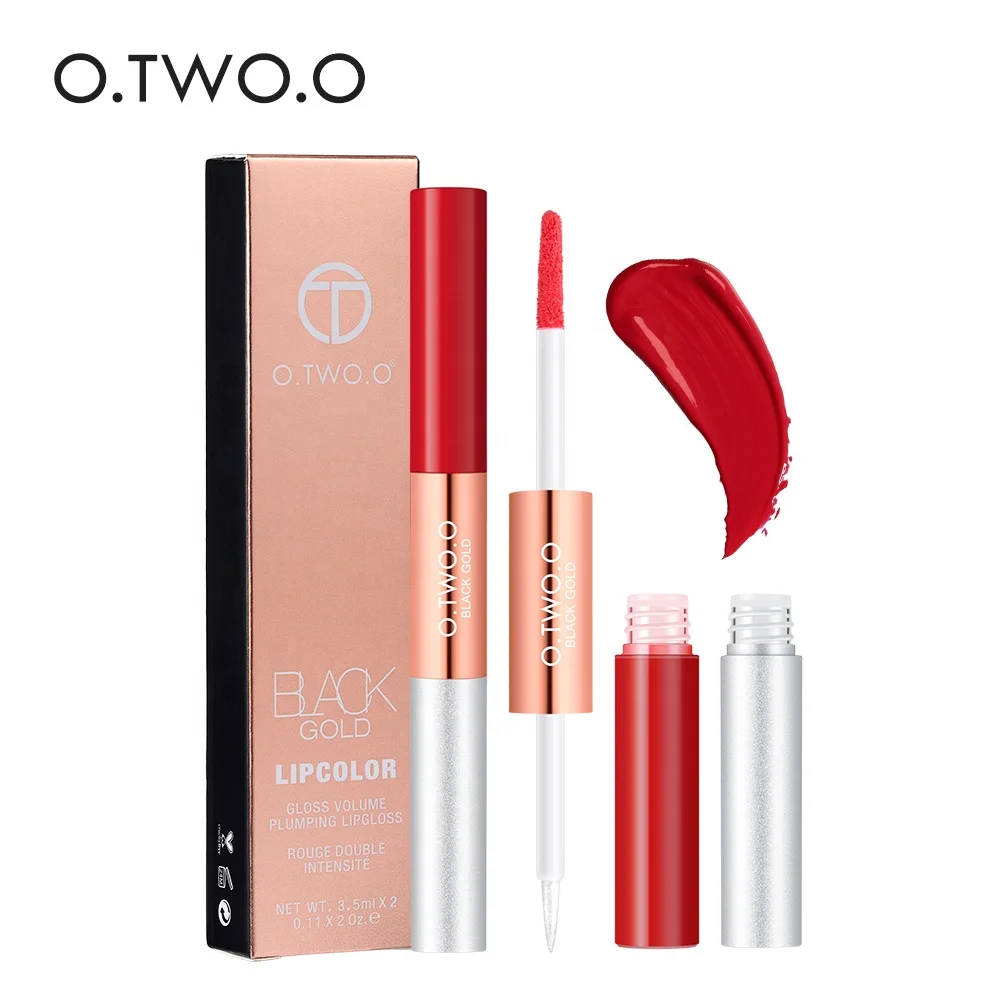 

O.TWO.O Hot Sale Matte & Shinning Waterproof Lipgloss Liquid Lipstick 2 in 1 for Wholesale Private Label