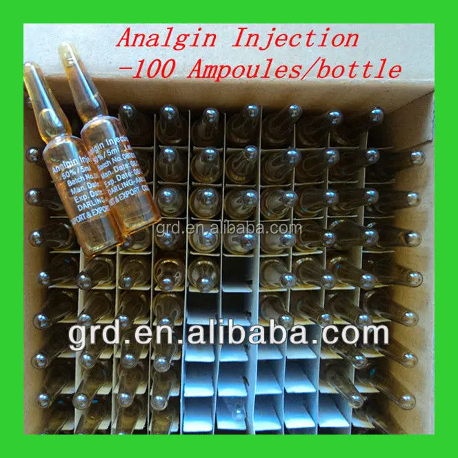
Antipyretic Drugs Analgin/ Metamizole Sodium Injection 50% for Animals Pain 