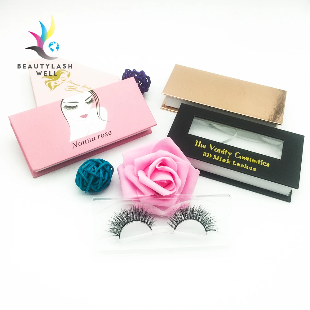 

individual 3D mink eyelashes with eyelash glue, Natural black