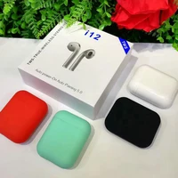 

2019 original earpods wireless i12 tws bluetooths earbuds mini in red white