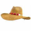 Wholesale 100% beige raffiae foldable sun visor beach straw hats for women summer lady Sun protection sunshade straw hat