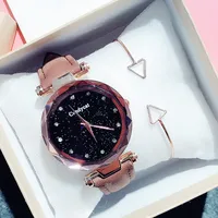 

Women Mesh Magnet Buckle Starry Sky Watch Luxury Fashion Ladies Watch