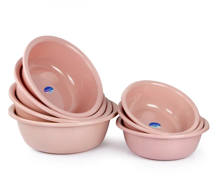 Bathroom &kitchen Pp Water Basin Colorful Round Plastic Basin For Wash