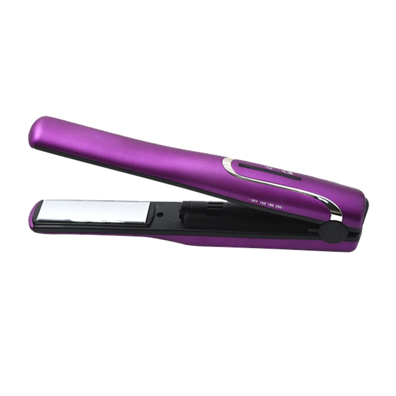 

Hair Styling Tools USB Rechargeable Portable Travel Mini Flat Iron Cordless 2 in 1 Hair Curling And Hair Straightener Ceramic, Customized color