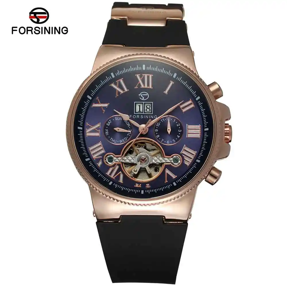 

Forsining man watches top 2018 rose gold thin wrist watch, 2-color