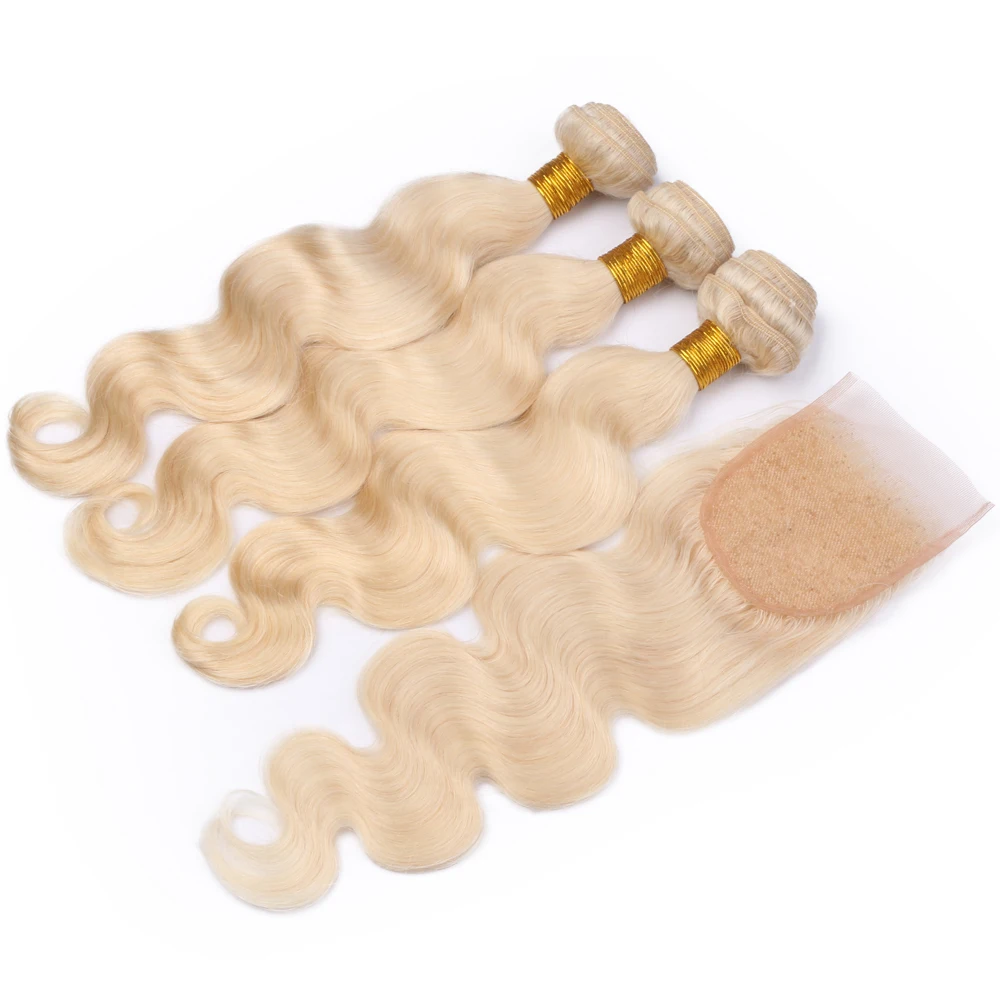 

wholesale Raw Virgin Unprocessed blonde 613 body wave Bundles 100% Mink malaysian Human Hair with low price, Natural black &can be customized