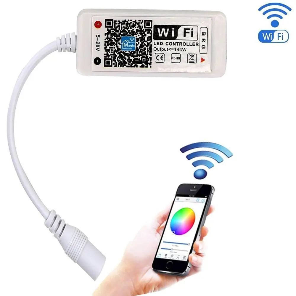 Hot sale Mini WiFi LED Smart Controller for RGB LED Strip Light Suitable for Android and IOS System Mobile Phone APP