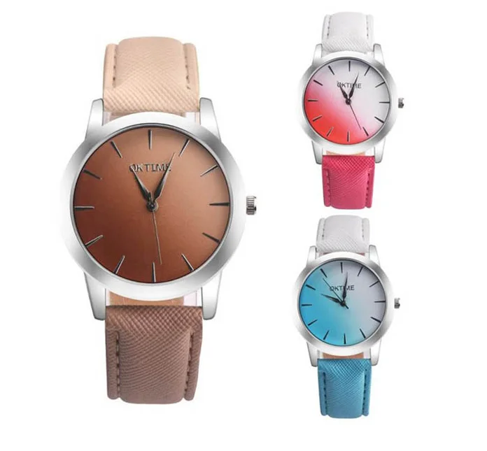 

Fashion Brand Retro Rainbow Design Leather Band Analog Alloy Quartz Wrist Watch Lover's Watch Clock Relogio Feminino Saat