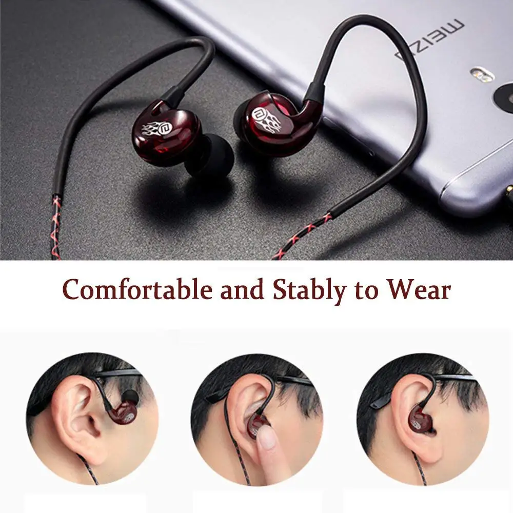 SP90 Ear Hanging Sport Earphone With Mic and Volume Control