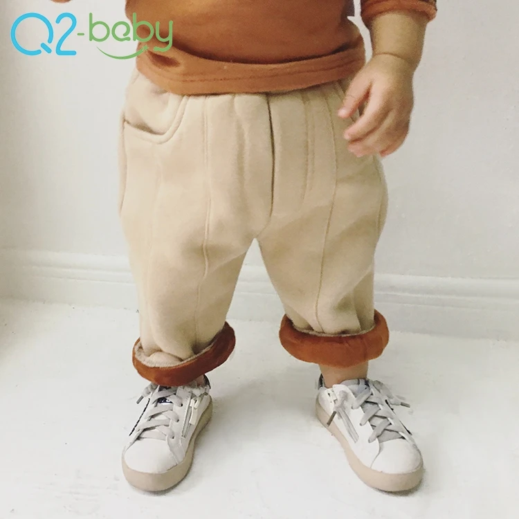 
Winter new baby of the double plus velvet thickening sports pants infant casual pants out clothing  (60750491802)