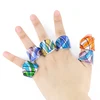 XULIN Factory Outlet Fashion Colorful Glass Rings 12pcs/box