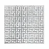Decorative Bianco Carrara White Target Pinwheel Thassos White Dots Marble Mosaic Tile for Bathroom Floor and Wall