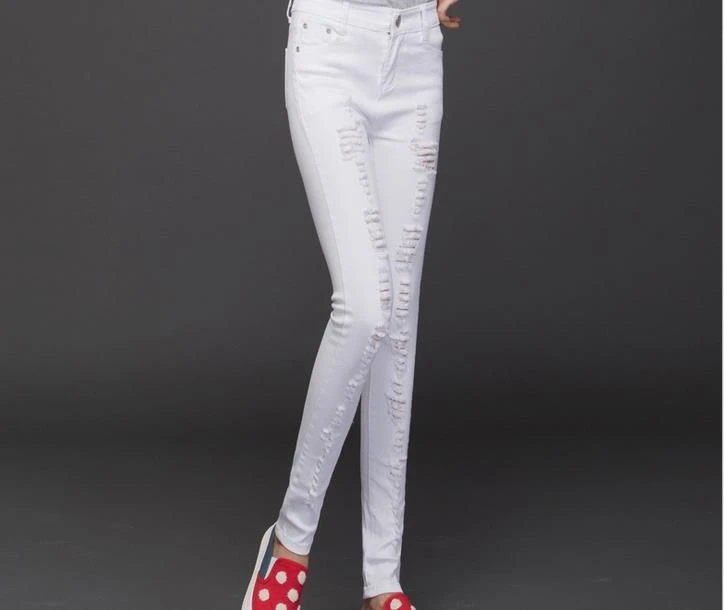 ladies cropped jeans