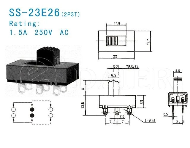 6 Pin Slide Switch Wiring Diagram