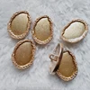 New Designs Metal Sewing Buttons Ellipse 25*18MM for Blazers, Suits, Uniform (Gold) Rough Surface Women Coat Button