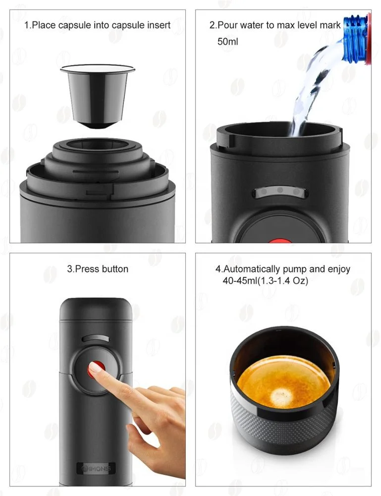 
Camping outdoor portable nespresso capsule coffee maker machine with LFGB certification 