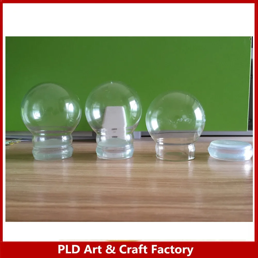 High Quality Transparent Empty Snow Globe 65mm Empty Glass Snow Ball