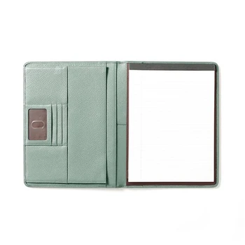 Office Supplies Lake Blue Deluxe Folio Pu Or Genuine Leather A4