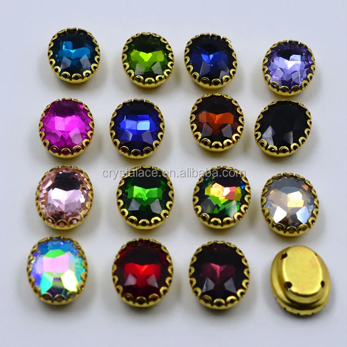 Best quality metal cup se sew on claw setting crystal glass rhinestones for shoes accessories