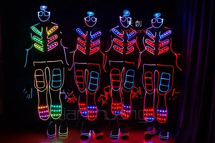 Led-licht Kostume Costume Lumineux Led Disfraz De Robot - Buy Led-licht ...