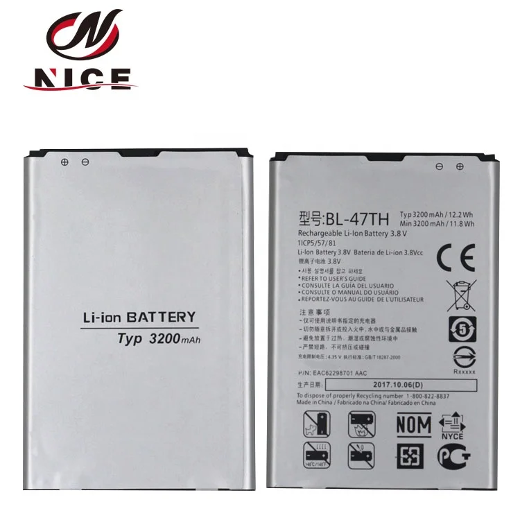 

Manufacturer Wholesale BL-47TH phone battery For LG G pro2 F350 D838 D837 D830 mobilebattery