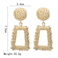 

Big Vintage Earrings for women gold color Geometric statement earring metal earing Hanging fashion jewelry trend