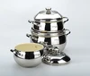 wholesale round body stainless steel ceramic coating casserole cookware sets for home kitchen cooking