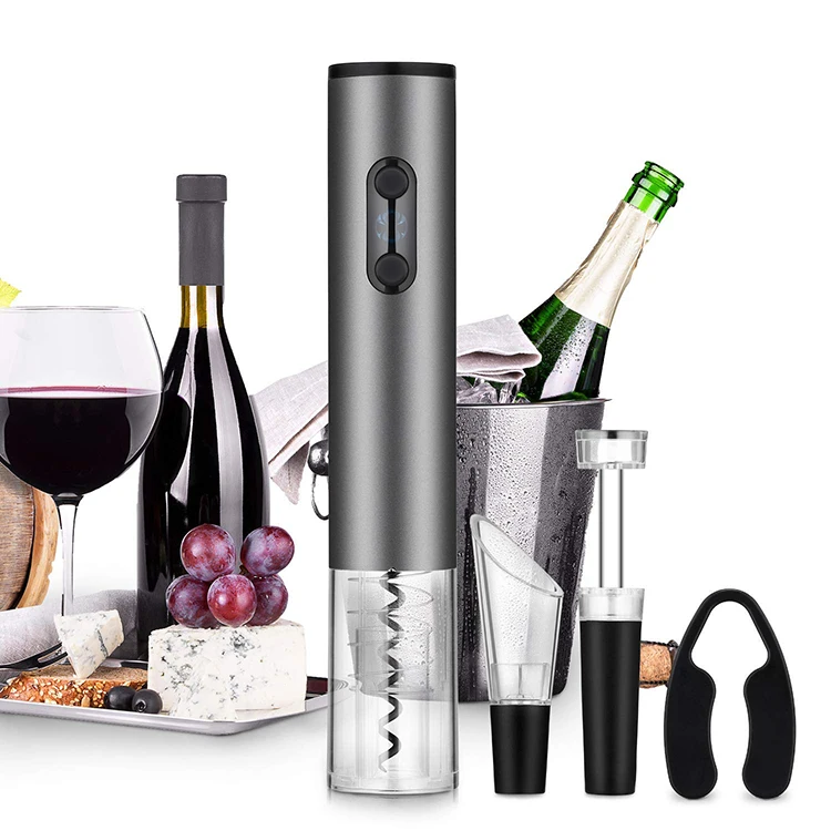 

Automatic Wine Bottle Opener Battery Powered Bottle Opener Aluminum Alloy ABS Resin PC Accept Customized Logo