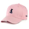 100% cotton mouse embroidered brief cartoon baseball cap mens with curved brim