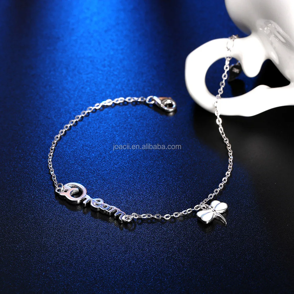Joacii Women Simple Fashion 925 Sterling Silver Chain Link Bracelets