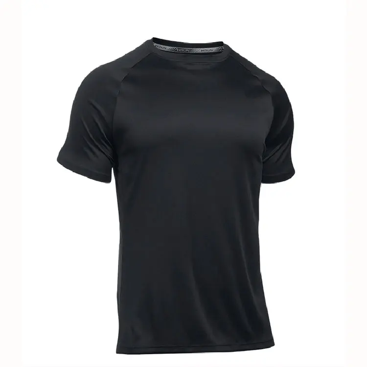 Customized Logo Men Fitness Sublimation Blank Black T Shirt - Buy ...