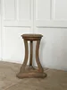plain vintage rustic style natural wooden bar stool