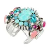 Color exaggerated cuff statement adjustable ring base