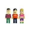 Bulk Personalized Cartoon Character Design Plastic Usb Flash With Printing Body Man/Woman Shape Customized Usb Blank Memory 16G