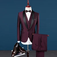 

Wedding And Business Suit 3 Piece Tuxedo Slim Fit Track Suit Men Custom