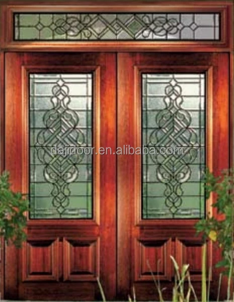 Venta al por mayor puerta madera vidrio diseño-Compre online los
