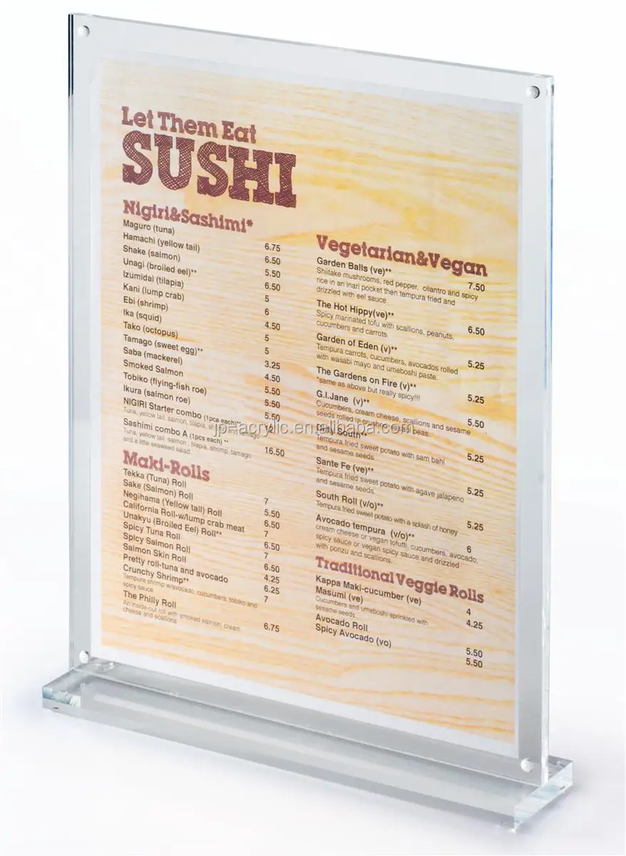 Plastic Acrylic Sign Holder with Magnets