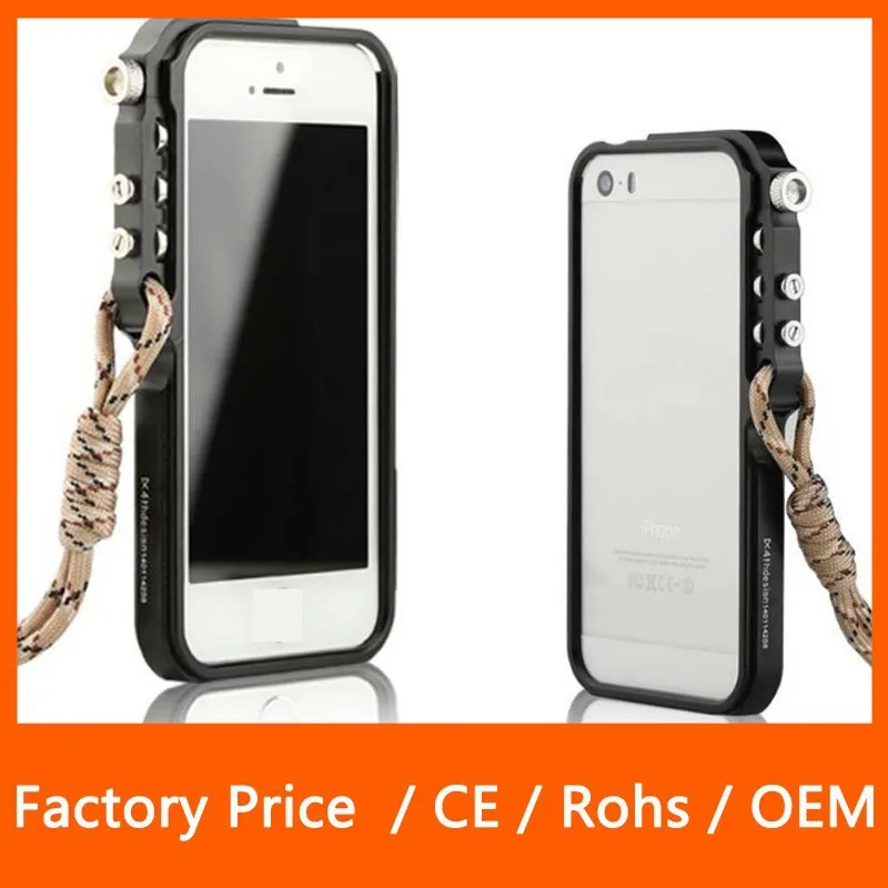 

Aluminum Metal Bumper Frame Trigger Case with Strap Outdoor For iPhone 5, N/a