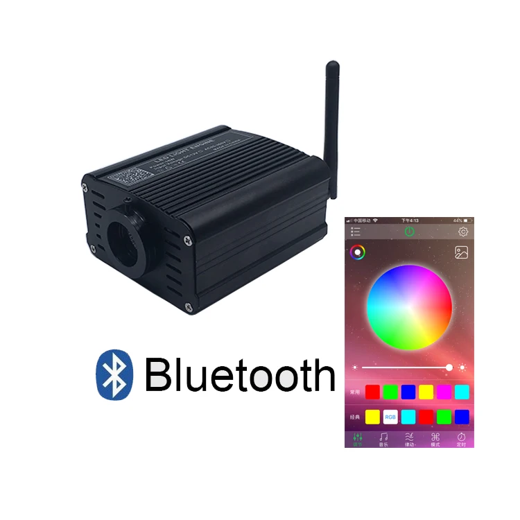 
Bluetooth App Control LED RGBW Fiber Optic Light Source kit for Ceiling Decoration by Intelligent Mobile Phone 