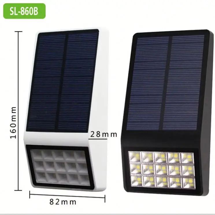 Sl-860b 15 Led Outdoor Super Bright Microwave Induction Solar Wall Lamp