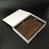 custom white book style paper box for leather folder packing